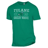 Men's Alternative Apparel Heathered Green Tulane Wave The Keeper T-Shirt