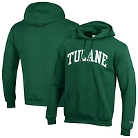 Sweat à capuche en polaire Champion Green Tulane Wave Basic Arch pour homme