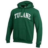 Sweat à capuche en polaire Champion Green Tulane Wave Basic Arch pour homme