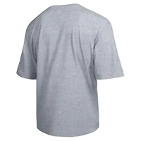 T-shirt Champion pour homme, gris chiné, motif vague verte Tulane.