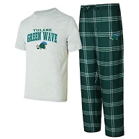 Men's Concepts Sport Tulane Green Wave T-Shirt & Pants Sleep Set