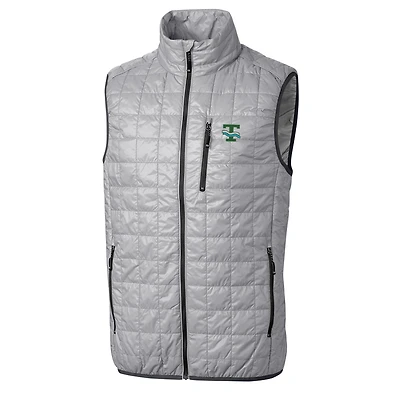 Men's Cutter & Buck Gray Tulane Green Wave Big Tall College Vault Rainier Full-Zip Vest