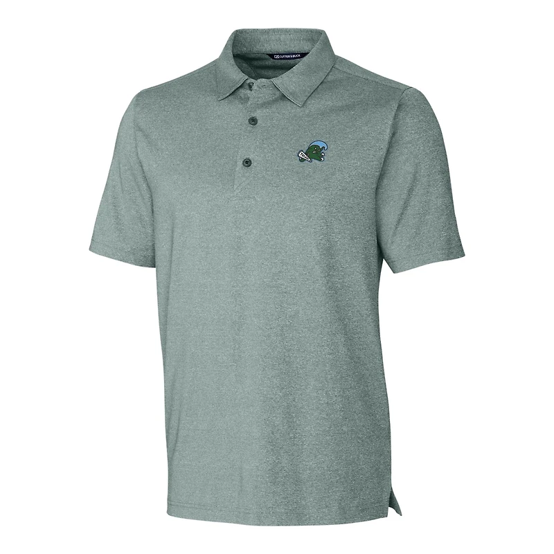 Polo extensible Cutter & Buck pour homme, vert chiné, Tulane Green Wave Forge