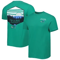T-shirt vert Tulane Green Wave Landscape Shield pour homme