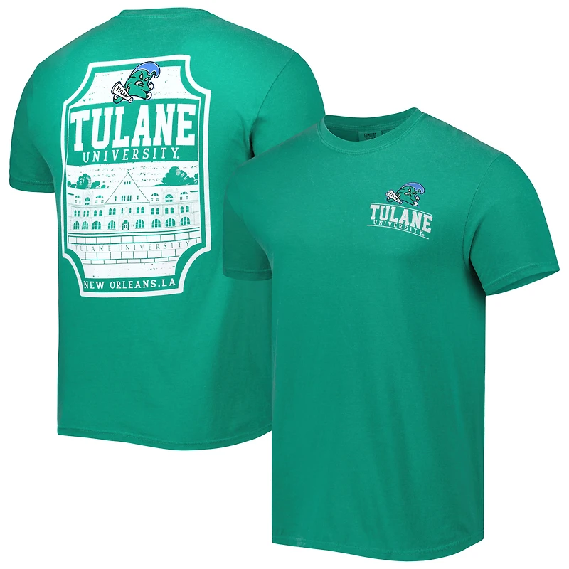 T-shirt Homme Tulane Green Wave Logo Campus Icon Vert