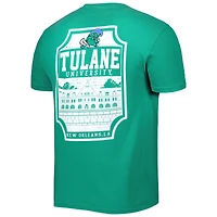 T-shirt Homme Tulane Green Wave Logo Campus Icon Vert