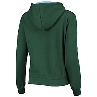 Sweat à capuche vert tulane avec nom arqué pour femme
