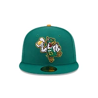 Casquette ajustée 59FIFTY verte Tulsa Drillers Theme Nights de New Era pour homme
