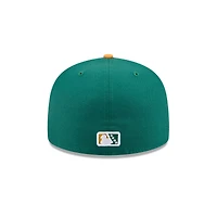 Casquette ajustée 59FIFTY verte Tulsa Drillers Theme Nights de New Era pour homme