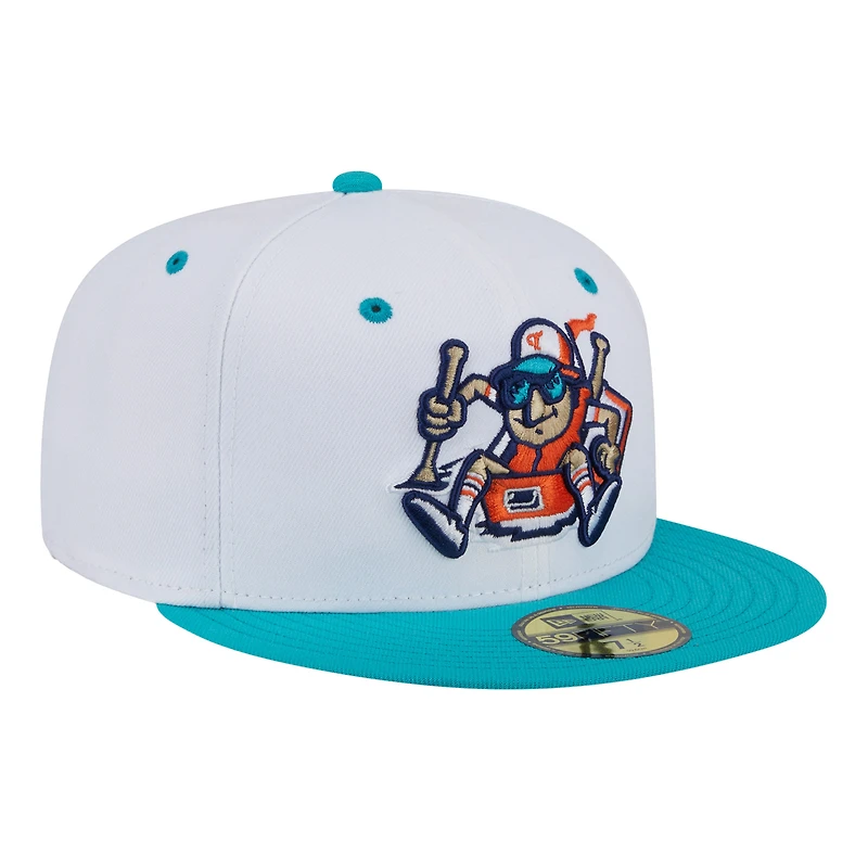 Men's New Era  White Tulsa Drillers Theme Nights 59FIFTY Fitted Hat