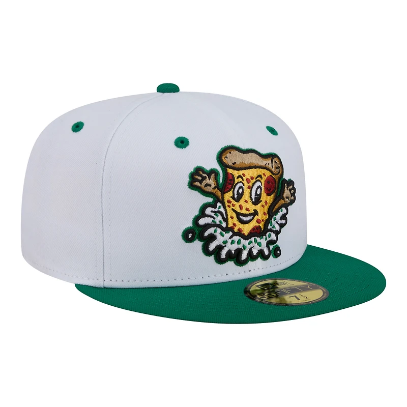 Casquette ajustée New Era 59FIFTY grise et verte pour homme, édition spéciale Tulsa Drillers Minor League Theme Nights