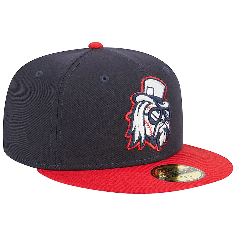 Men's New Era Navy Tulsa Drillers Theme Nights Sound 59FIFTY Fitted Hat