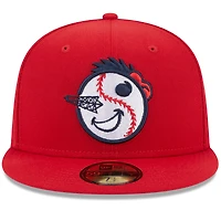 Men's New Era Red Tulsa Drillers Authentic Collection Alternate Logo 59FIFTY Fitted Hat