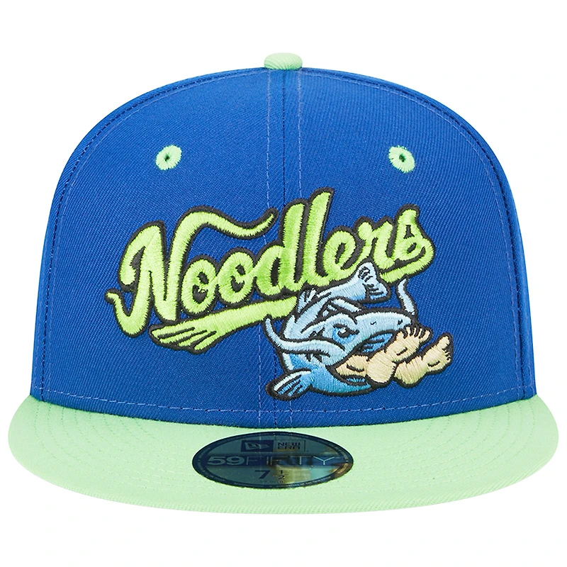 Casquette ajustée 59FIFTY Royal Tulsa Drillers pour homme avec soirées à thème Noodlers New Era