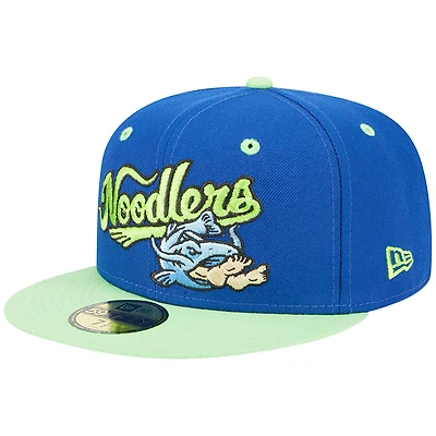 Casquette ajustée 59FIFTY Royal Tulsa Drillers pour homme avec soirées à thème Noodlers New Era