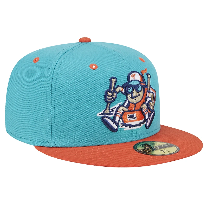 Casquette ajustée 59FIFTY Turquoise Tulsa Drillers Theme Night Raft pour hommes