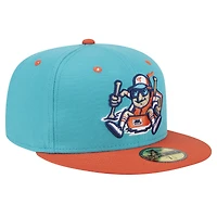 Casquette ajustée 59FIFTY Turquoise Tulsa Drillers Theme Night Raft pour hommes