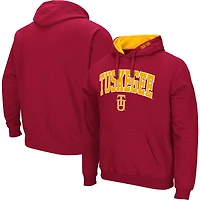 Sweat à capuche Colosseum Crimson Tuskegee Golden Tigers Arch & Logo pour homme