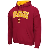 Men's Colosseum  Crimson Tuskegee Golden Tigers Arch & Logo Hoodie