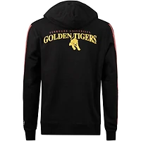 Sweat à capuche rayures surdimensionnées FISLL noir Tuskegee Golden Tigers pour hommes