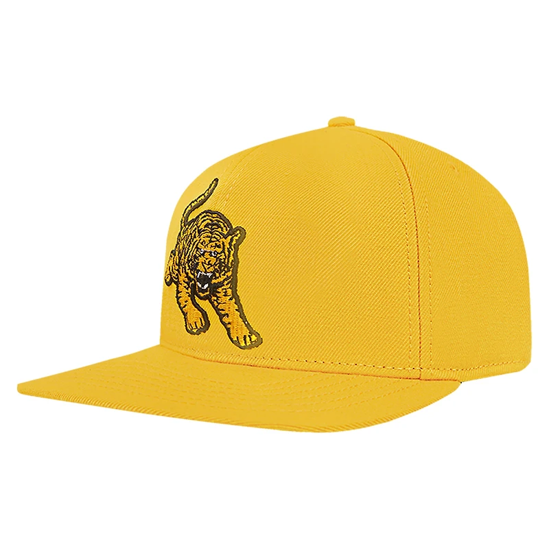Men's Pro Standard Gold Tuskegee Golden Tigers Mascot Logo Snapback Hat