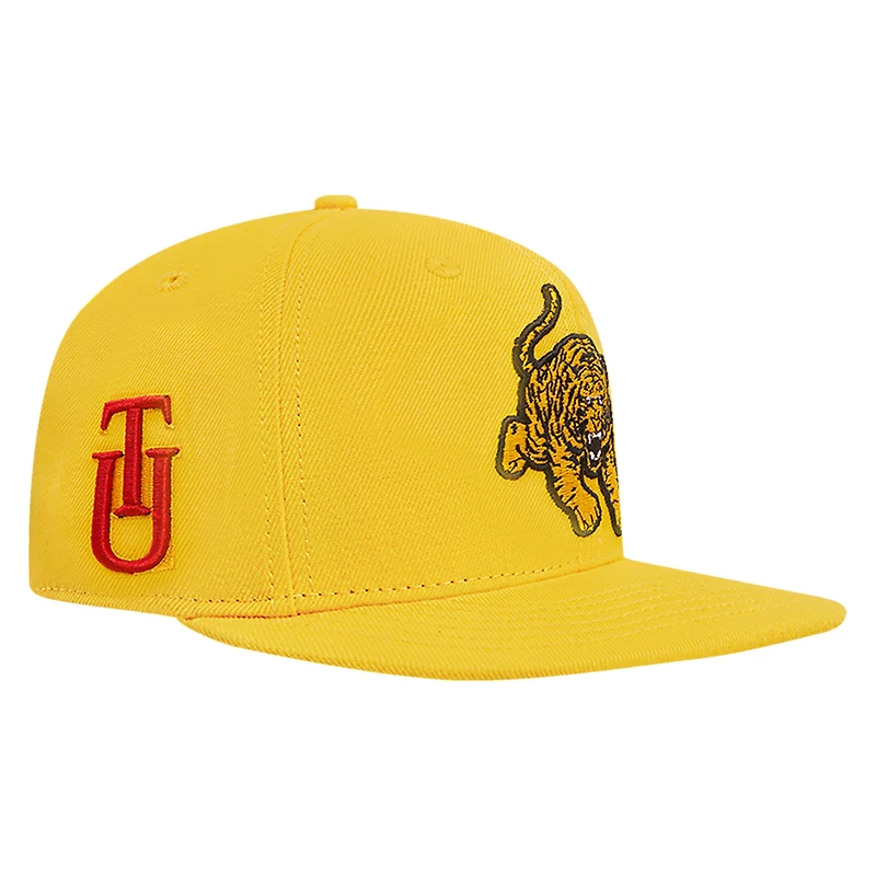 Men's Pro Standard Gold Tuskegee Golden Tigers Mascot Logo Snapback Hat