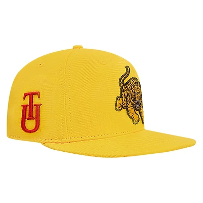 Men's Pro Standard Gold Tuskegee Golden Tigers Mascot Logo Snapback Hat