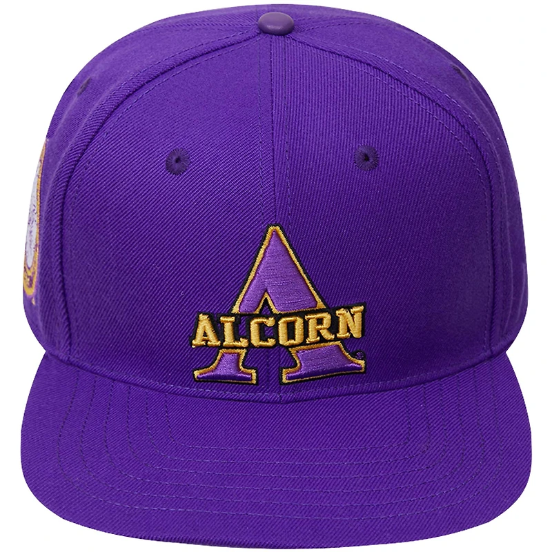 Men's Pro Standard Purple Tuskegee Golden Tigers Primary Logo Snapback Hat