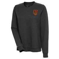 Sweat-shirt ras du cou pour femme Antigua Heather Black Tuskegee Golden Tigers Action
