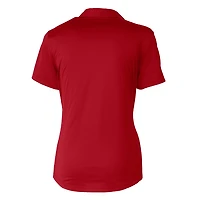 Women's Cutter & Buck Red Tuskegee Golden Tigers Prospect Textured Stretch Polo