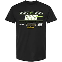 T-shirt noir à damier pour homme, Ty Gibbs, vainqueur du défi de la saison NASCAR Cup Series 2025