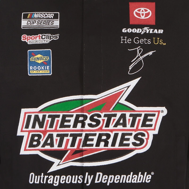 Veste Ty Gibbs Interstate Batteries en sergé pour homme JH Design noire