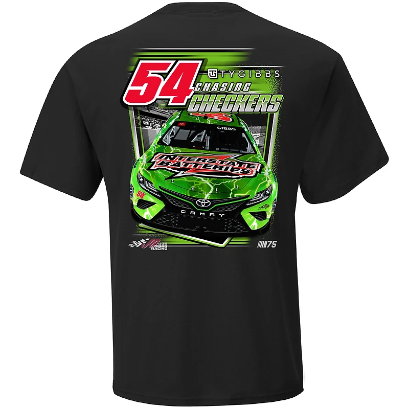 T-shirt noir Ty Gibbs Interstate Batteries Dominator pour homme de la collection Joe Racing Team