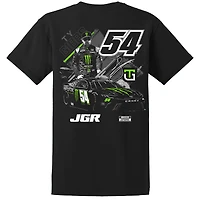T-shirt noir pour homme de la collection Joe Gibbs Racing Team, inspiré voiture Monster Energy Ty