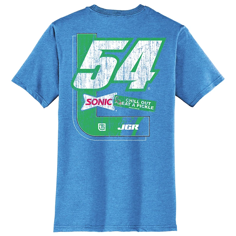 T-shirt Sonic pour homme de la collection Joe Gibbs Racing Team, couleur chiné royal
