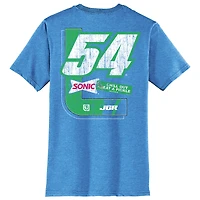 T-shirt Sonic pour homme de la collection Joe Gibbs Racing Team, couleur chiné royal