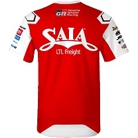 T-shirt Ty Gibbs Saia rouge sublimé pour homme, collection Joe Racing Team