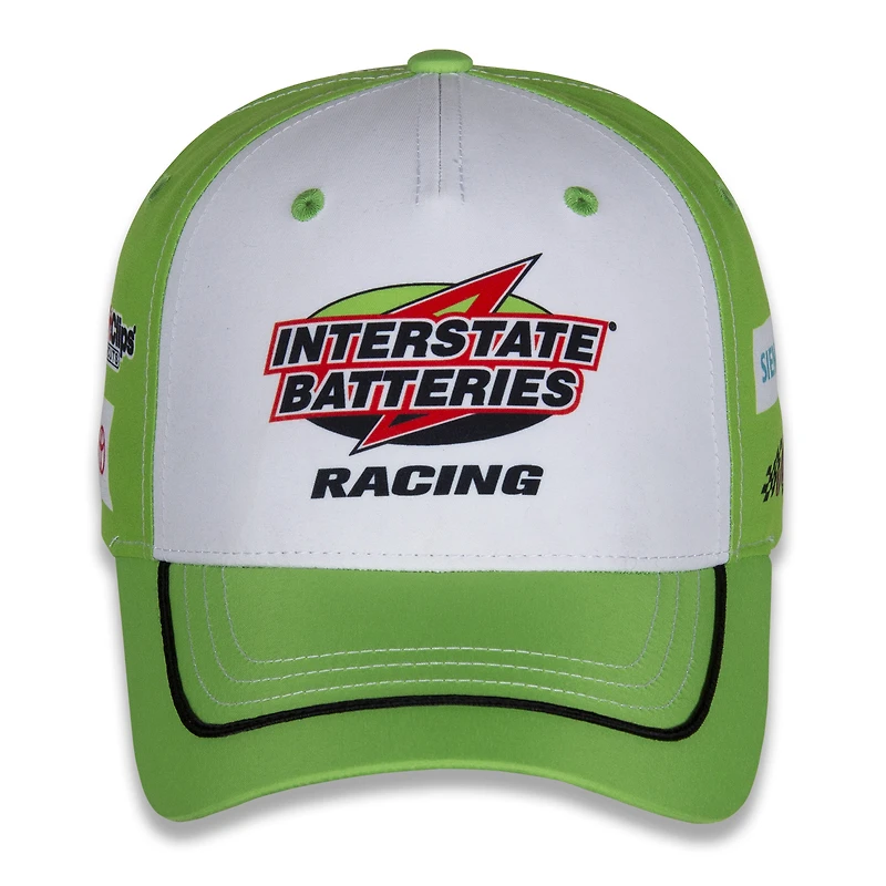 Men's Joe Gibbs Racing Team Collection  White/Green Ty Gibbs Interstate Batteries Uniform Adjustable Hat