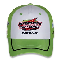 Men's Joe Gibbs Racing Team Collection  White/Green Ty Gibbs Interstate Batteries Uniform Adjustable Hat