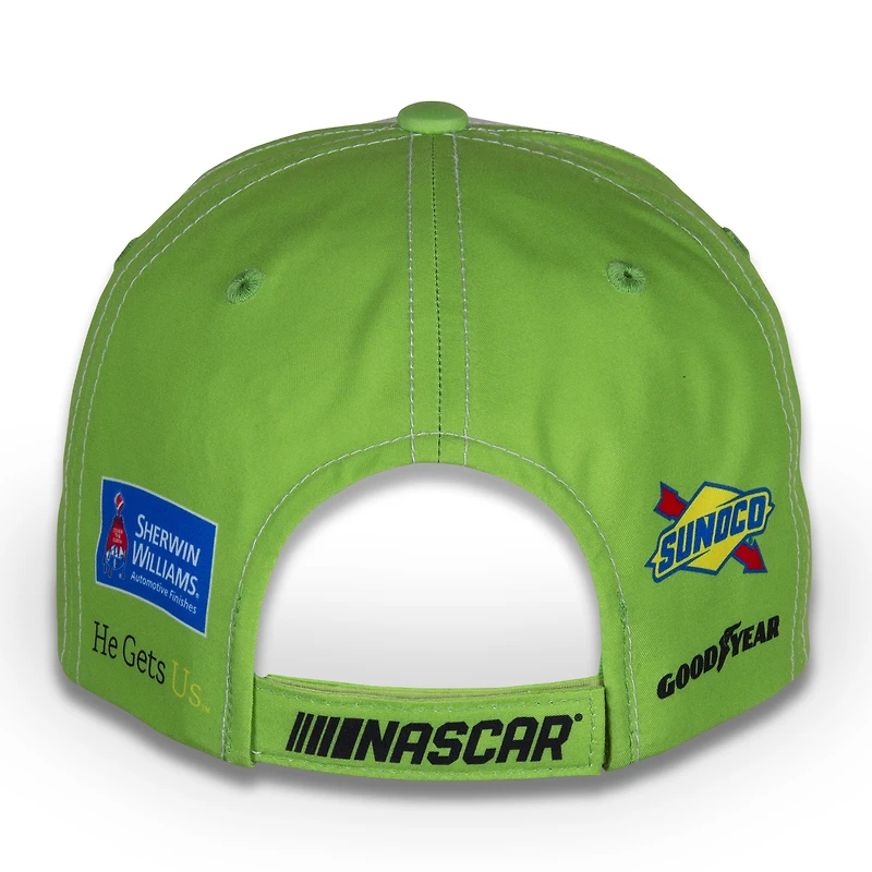 Men's Joe Gibbs Racing Team Collection  White/Green Ty Gibbs Interstate Batteries Uniform Adjustable Hat