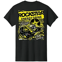 Men's 23XI Racing Black Tyler Reddick Rockstar Energy Car T-Shirt