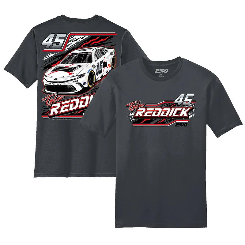 Men's 23XI Racing  Charcoal Tyler Reddick Jordan Car T-Shirt