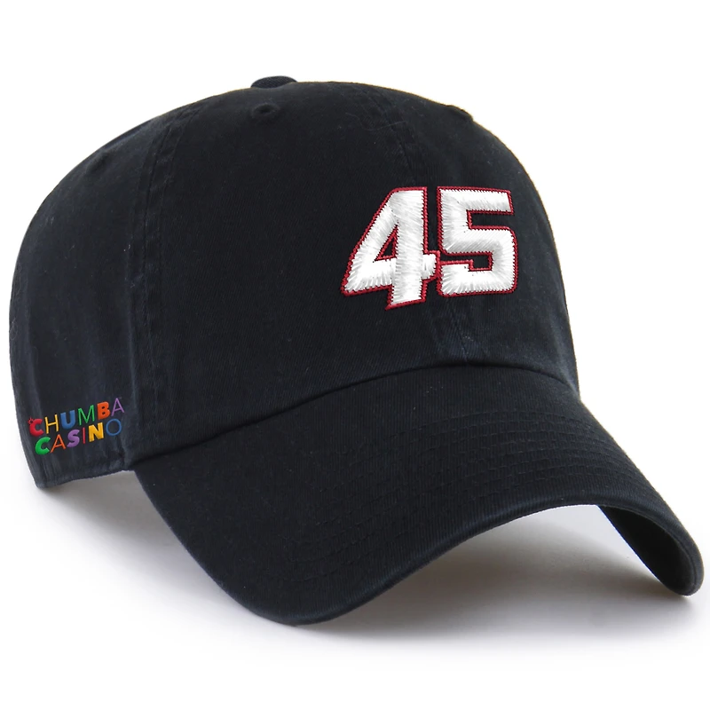 Casquette ajustable Tyler Reddick Clean Up noire pour homme, modèle 47