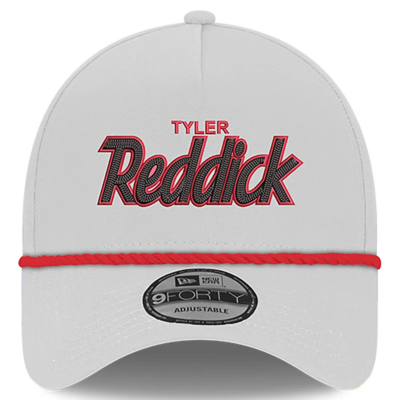 Casquette ajustable Tyler Reddick 9FORTY A-Frame Chain Script pour homme de New Era blanche