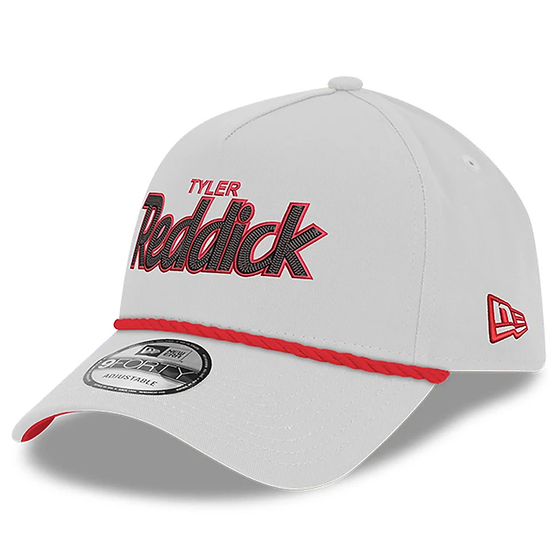 Men's New Era White Tyler Reddick  9FORTY A-Frame Chain Script Adjustable Hat