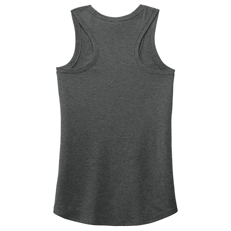 Women's 23XI Racing  Heather Charcoal Tyler Reddick Name & Number Racer Back Tri-Blend Tank Top