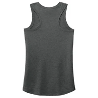Women's 23XI Racing  Heather Charcoal Tyler Reddick Name & Number Racer Back Tri-Blend Tank Top