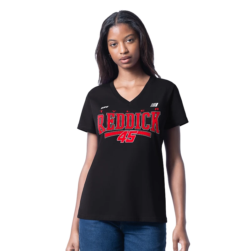 T-shirt col V noir G-III 4Her pour femme de Carl Banks, motif Tyler Reddick Cheer Dance