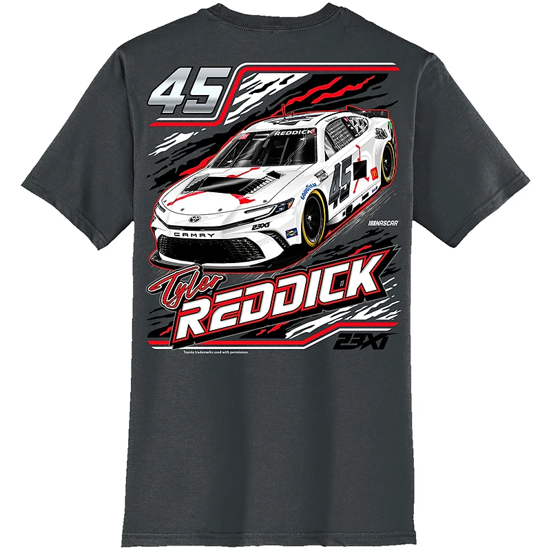 Youth 23XI Racing  Charcoal Tyler Reddick Jordan Brand Car T-Shirt