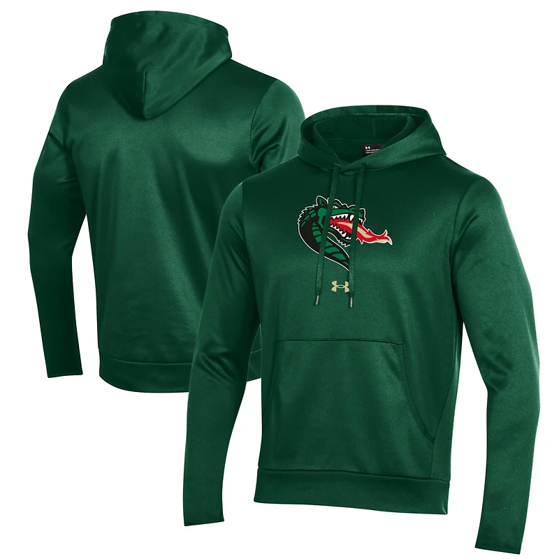 Men's Under Armour Green UAB Blazers Logo Fleece Pullover Hoodie